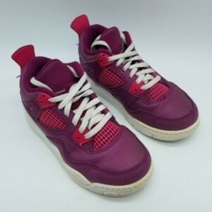 Nike Air Jordan 4 Retro Valentine's Day Girl's Size 3Y Sneaker Berry